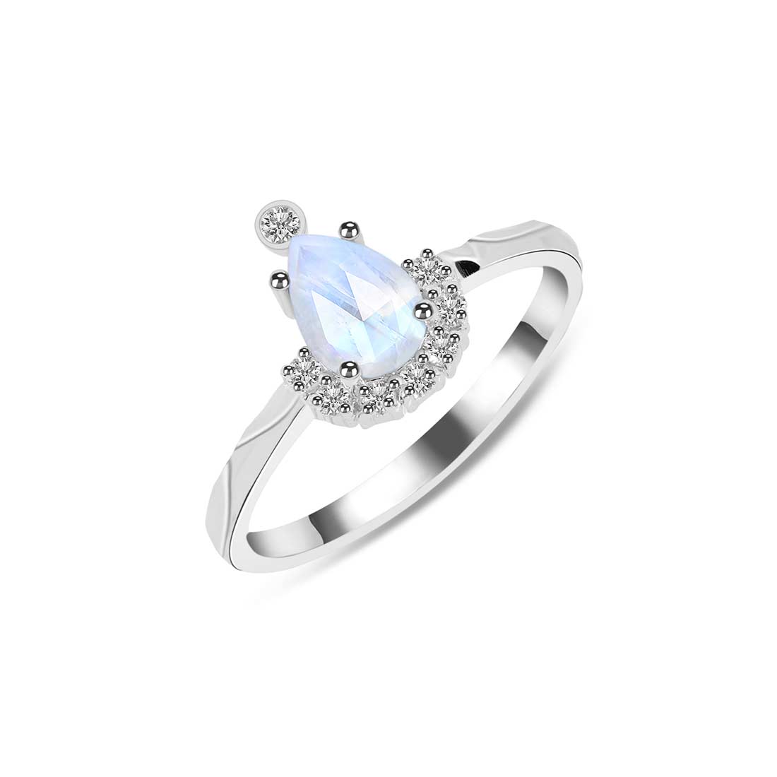 Moonstone Rose Cut Ring-(RBM-SR-1622.)
